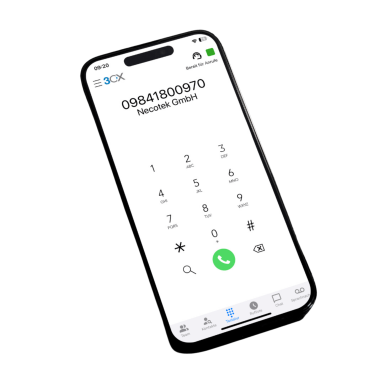 Handy mit Telefonnummer der Firma Necotek IT Systemhaus